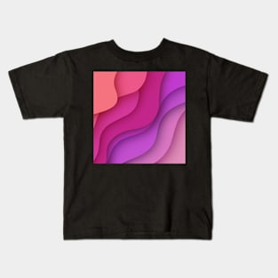 depth texture waves contours Kids T-Shirt